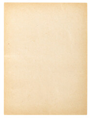 A single sheet of aged, textured parchment paper with natural discolorations and subtle surface imperfections.