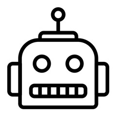 robot face icon for illustration