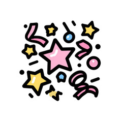 Cute Stars & Confetti Design
