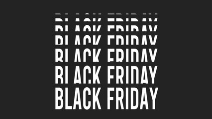 Black Friday typography banner.Horizontal text Black friday sale on black background.Big sale.Graphic elements.Design template for Black Friday sale.