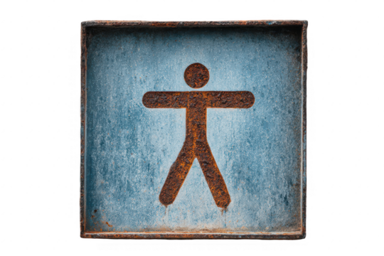 Rusty Handicapped Symbol Sign