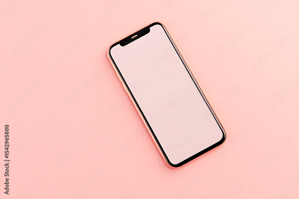 Poster modern mobile device display. captures the sleek design of an advanced mobile phone. its minimalist 