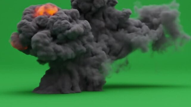 Abstract smoke and fire visual effects display