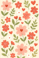 seamless background with flowers