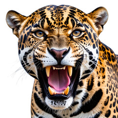 Obraz premium White Bengal tiger, a majestic wild big cat with piercing eyes, a powerful predator in nature's embrace