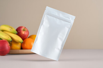 Blank White Stand Up Pouch Mockup