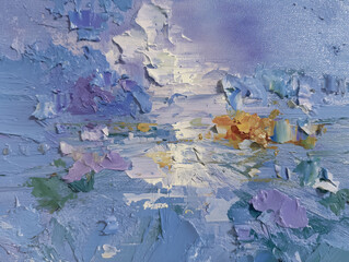 Vibrant, dirty grunge texture with abstract paint strokes creates a vintage, colorful wall art design