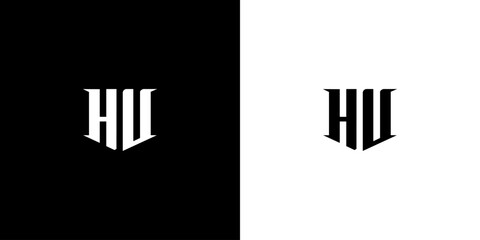Creative Abstract HU Monogram Letter Logo, Illustration, Design Inspiration, Vector, Icon