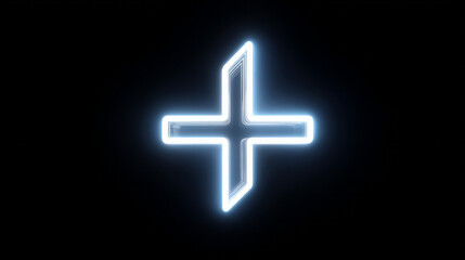 Obraz premium 4K animated lineal sign icon with full check. Alpha channel, linear, and neon effect.