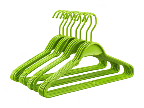 Green Plastic Children's Hangers