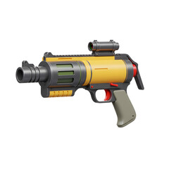 Military-style yellow and black sci-fi gun