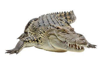 Obraz premium crocodile isolé sur un fond blanc