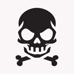 Skull and crossbones pattern on a black background, symbolizing danger or piracy.
