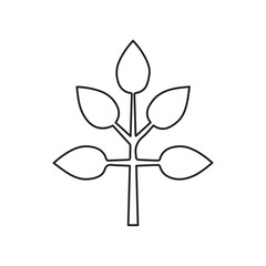 leaves line icon