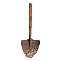 Vintage Shovel Isolated on Transparent Background for Creative Use