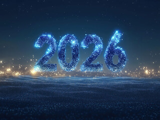 glowing numbers 2026 poster