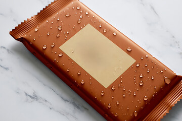 Chocolate Bar Mockup Water Droplets