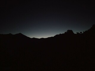 sunset in the mountains