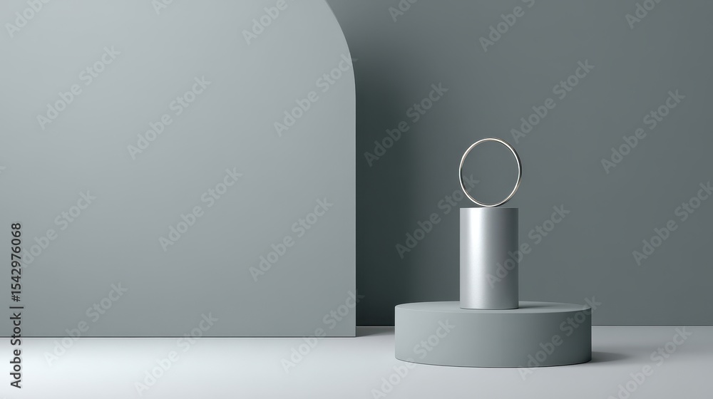 Aufkleber minimalist abstract design featuring geometric shapes and forms.
