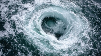 Fototapeta premium A swirling vortex in the ocean