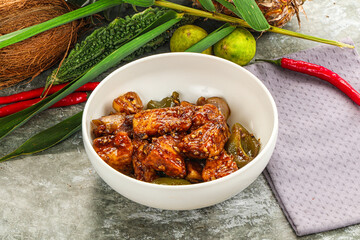 Indian cuisine - paneer with chilli