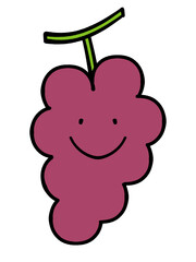 シンプルなブドウのイラスト素材