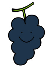 Fototapeta premium シンプルなブドウのイラスト素材