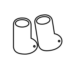 シンプルな長靴のイラスト