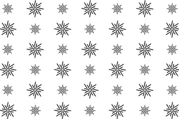 Abstract Floral Burst, Seamless Tile, Simple Decorative Element