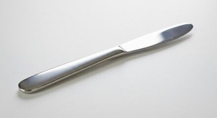 光沢輝くステンレス製バターナイフ シンプルデザイン. AI Generated
