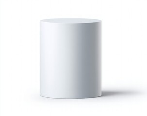 Blank White Cylinder Display Stand