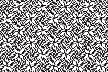 Abstract Floral Burst, Seamless Tile, Simple Decorative Element