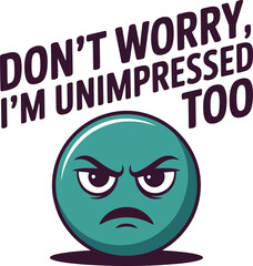 Unimpressed Emoji Graphic for Social Media  Memes Tshirt Idea