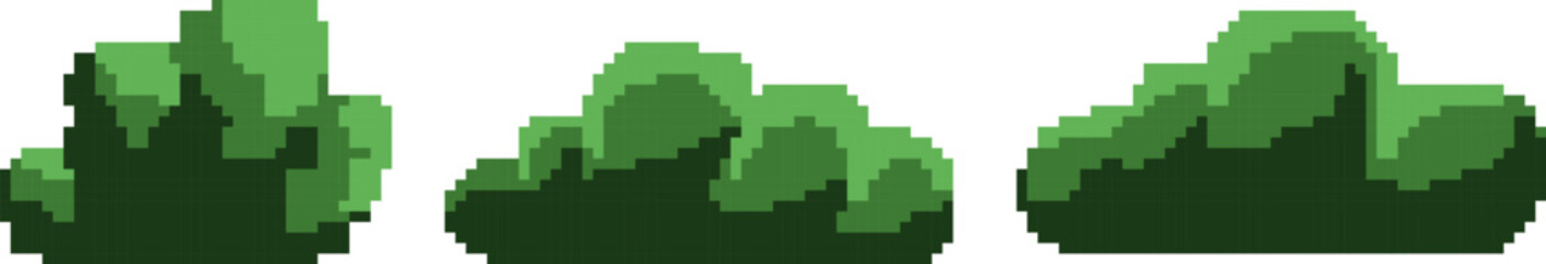 Pixel art simple grass vector illustration