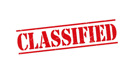 Red Classified Stamp High-Resolution Vector Graphic