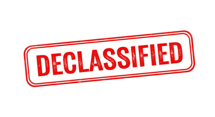 Red Declassified Stamp High-Resolution Vector Graphic