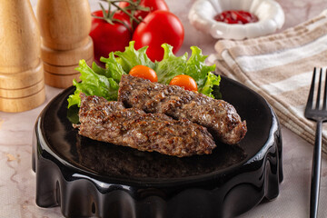 Hot beef kebab minced meat