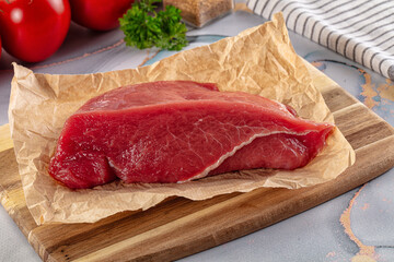 Raw beef meat fillet piece