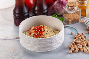 Chickpea vegan hummus dip spread