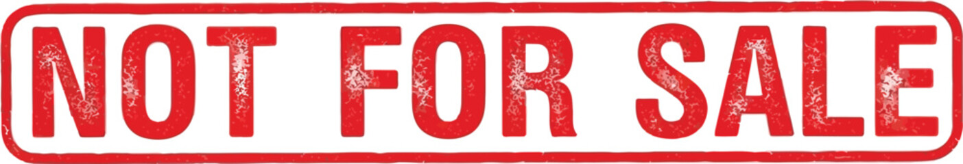 Red 'Not For Sale' Stamp High-Resolution Image