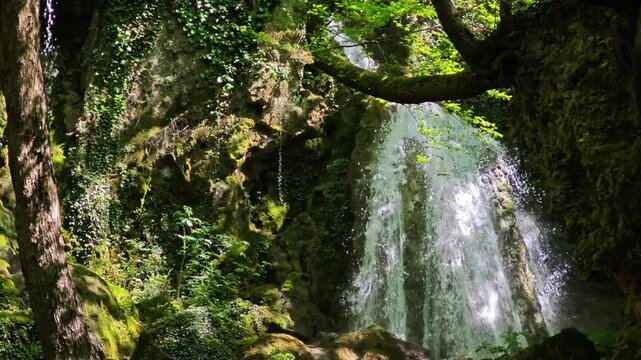 Bachkovo waterfalls cascade in Rhodopes Mountain, Plovdiv region, Bulgaria