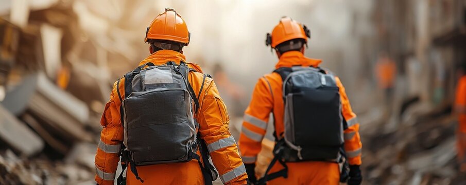 Earthquake preparedness rescue workers responding to geology crisis