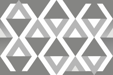 Abstract Geometric Pattern Grey and White Triangles Seamless Design