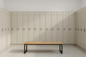 T-Shirt Mockup in Locker Room Scene