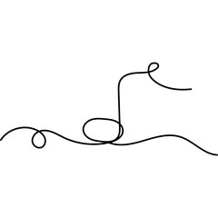 Music Note Continuous Line
