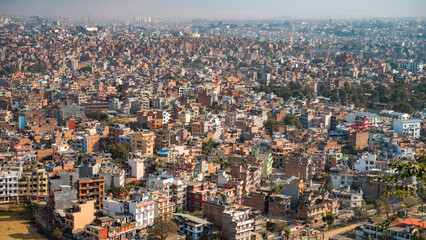 Kathmandu city view from the mountain.