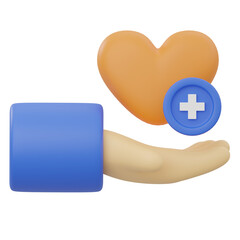 Obraz premium 3D Care Service Icon