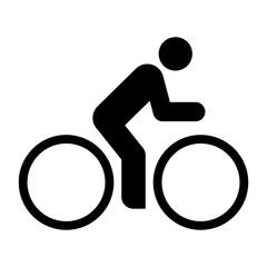Cyclist icon. Biking symbol. Cycling route, bike trail, bicycle road sign.