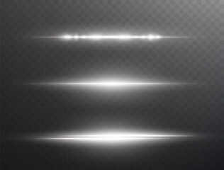 Neon white LED laser tube emits a transparent line light effect. Abstract beam and glow add a modern, futuristic touch ideal Overlay for vibrant digital designs.