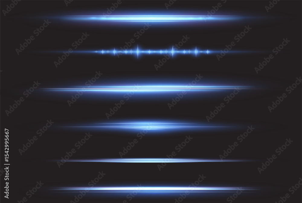 Poster blue line light creates a long abstract background. space energy and glowing effects add magic to th